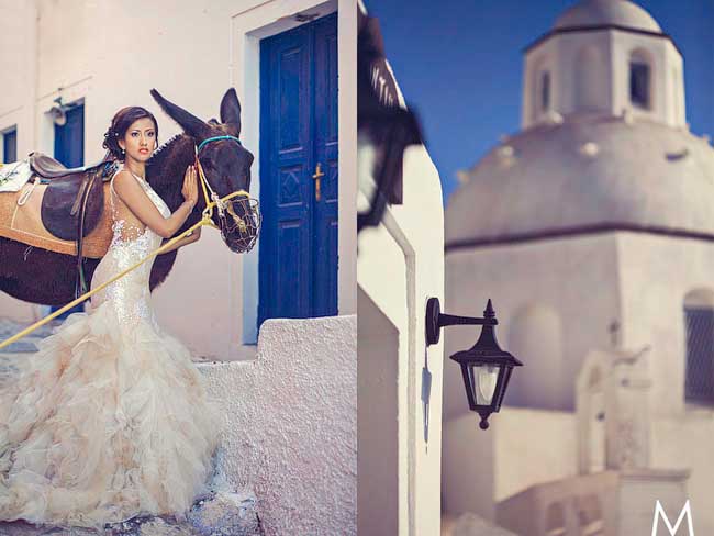 Santorini Trash the Dress