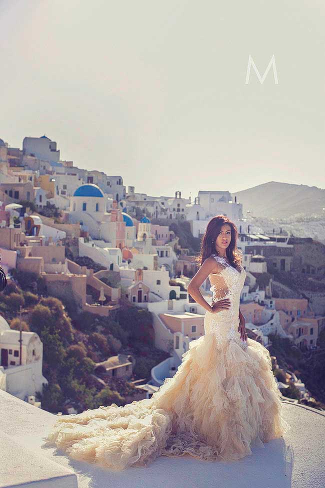 Santorini Trash the Dress