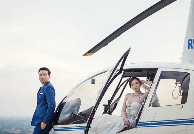 Helicopter Pre-Wedding | Pia and Alvin